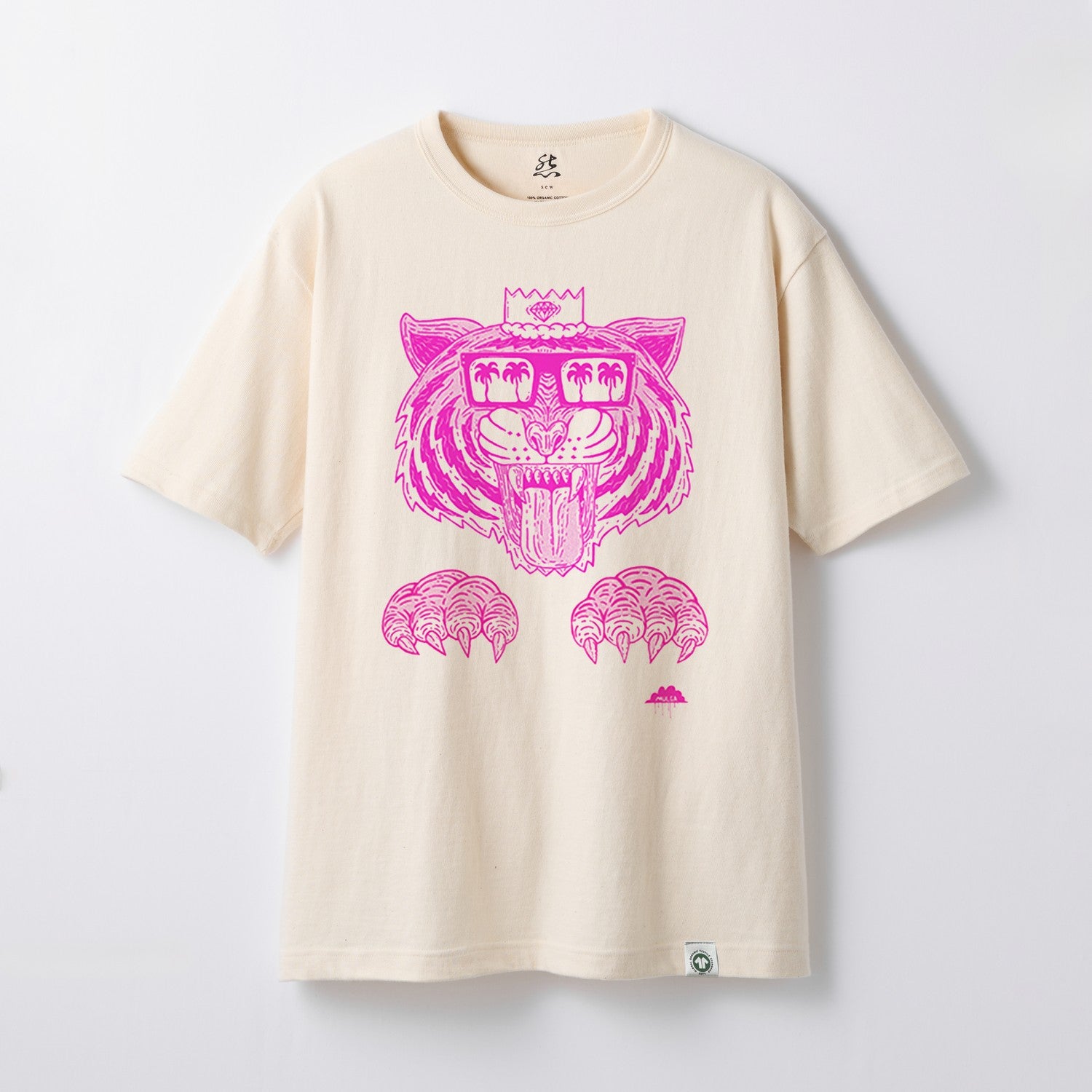 【モルガコラボ】GOTSプリントTシャツ ORGANIC×PINK